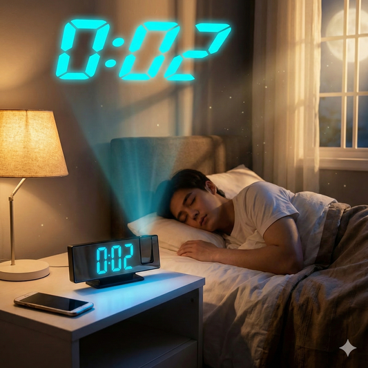 Reloj con proyector LED